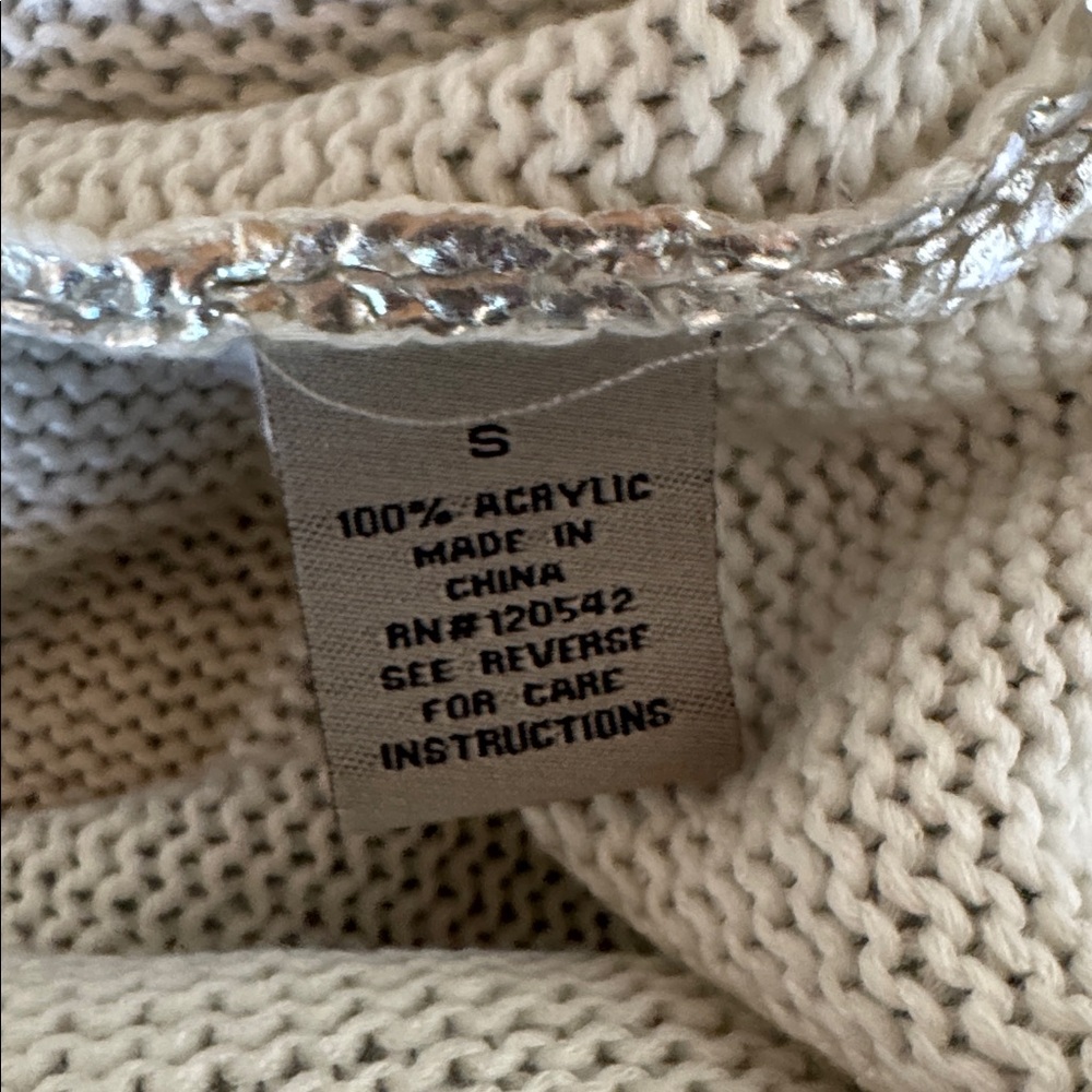 Metallic Silver Sweater - Picture 8 of 10